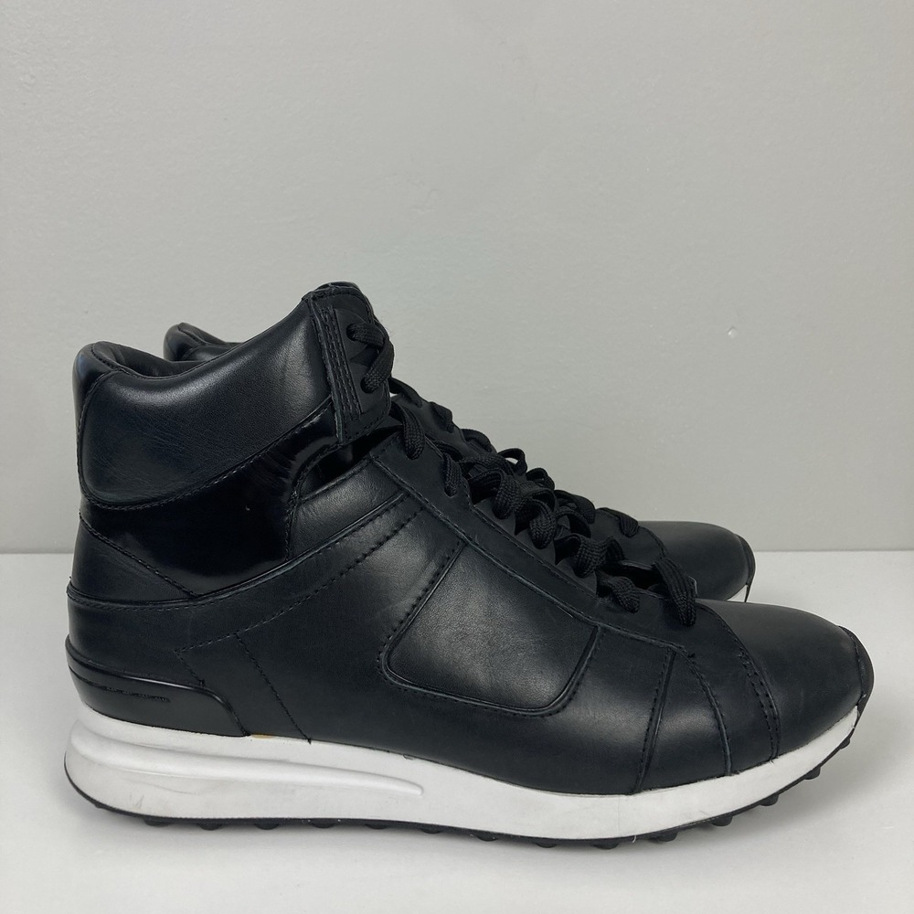 3.1 Phillip Lim Morgan Black Leather High Top Trainer Sneakers Women EU 40 US 10